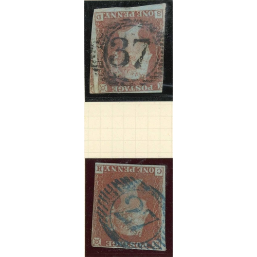 1090 - LONDON DISTRICT CANCELLATIONS, ETC.:1841-61 collection of 1841 1d reds (48, inc. ten on cover) with ... 