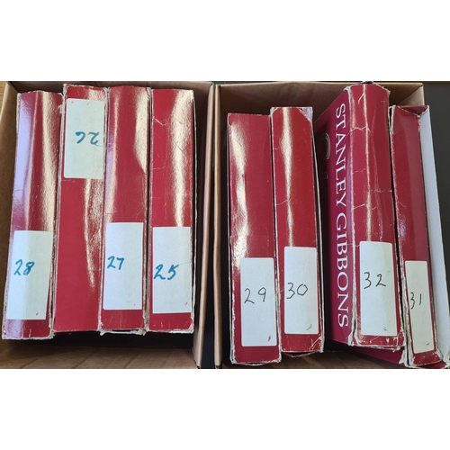 11 - A-Z WORLDWIDE COLLECTION - LITHUANIA TO PHILIPPINES: Two cartons holding 8 binders with a large & we... 