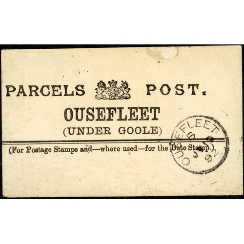 1184 - PARCEL POST LABELS INC FIRST TYPE OUSEFLEET, GOOLE: 1886-1912 selection of Parcel Post labels inc. 1... 