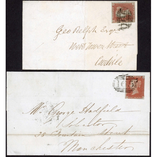 1210 - CARLISLE 1d REDS & SON OF Wm. WORDSWORTH LETTER: 1841-51 group inc. 1841 E London to Carlisle with f... 