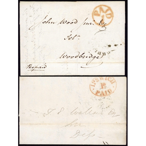 1239 - IPSWICH 1840-1915 COLLECTION: Extensive range and variety inc. 1840 EL to Lowestoft with fine IPSWIC... 