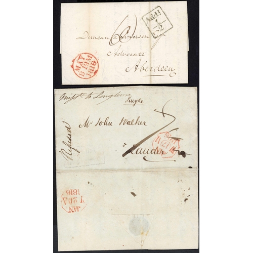 1268 - 1808-1955 MIXED MAIL:  Interesting range of covers on leaves. 1880 EL Leith to Crantil, Orkney Islan... 