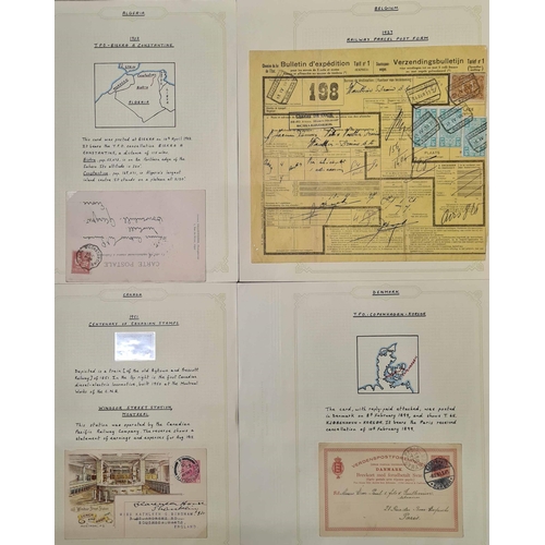 127 - RAILWAYS OF THE WORLD - ALGERIA TO EGYPT: A flat box containing a well written-up & illustrated 1892... 