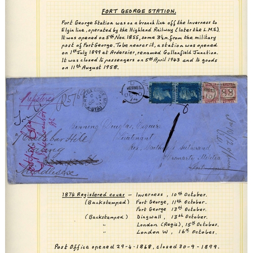 1275 - SCOTTISH RAILWAY STATIONS: A packet containing a well written up collection of Station postmarks inc... 