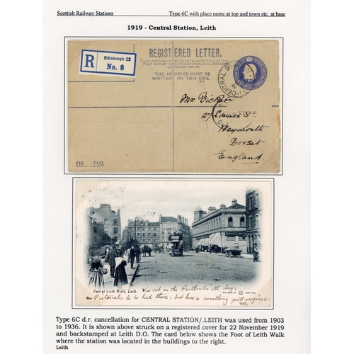 1275 - SCOTTISH RAILWAY STATIONS: A packet containing a well written up collection of Station postmarks inc... 