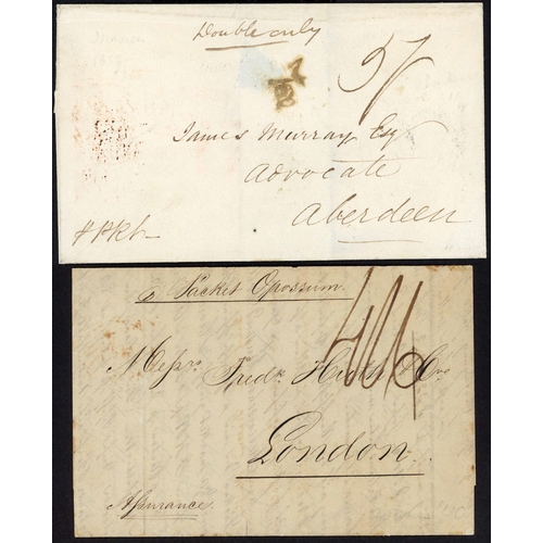 142 - THE ROYAL NAVY FALMOUTH PACKETS TO/FROM BARBADOS & CUBA: 1832-40 group inc 1832/33 pair EL (faults) ... 