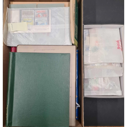 15 - GB & WORLDWIDE MISCELLANY: A large flat box & a shoebox with a range of collections in albums & loos... 