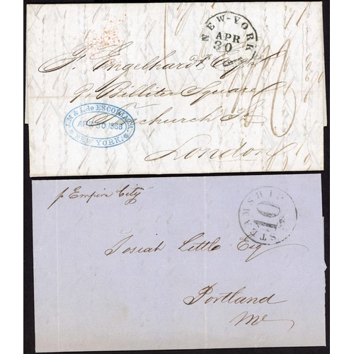 157 - STEAM SHIP MAILS - BRAZIL, CUBA, MEXICO, JAMAICA ETC.: 1842-68 inc. 1849 EL Vera Cruz to London endo... 