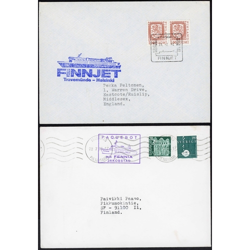 189 - FINLAND: 1903-1997 group with 1903 p.stat. PC Wiborg to Bremen with uncommon WIBORG illustrated ship... 