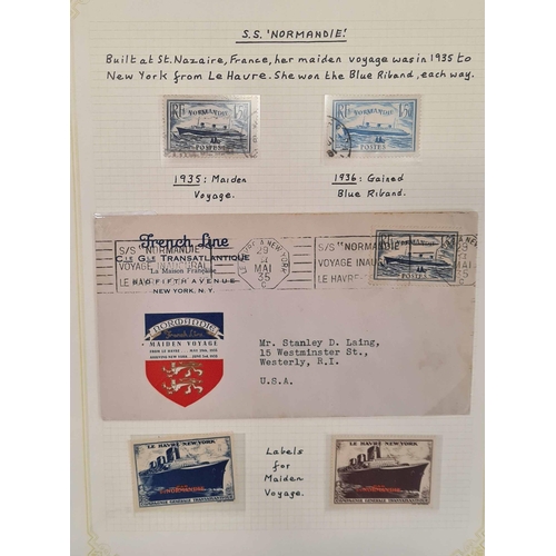 215 - P&O AND CUNARD LINERS COLLECTION: A flat box containing a written up collection of modern illustrate... 