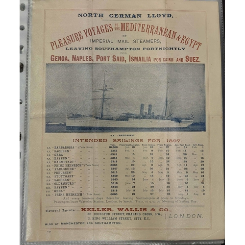 221 - GERMAN PASSENGER LINES: A large binder containing an 1876-1938 array of ephemera inc. promotional bo... 