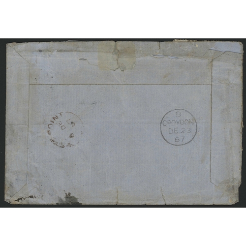 322 - ABYSSINIA FIELD FORCE - EARLY COVER FROM REGIMENT EN ROUTE AT ADEN WITH 3-COLOUR INDIA FRANKING: 6 D... 