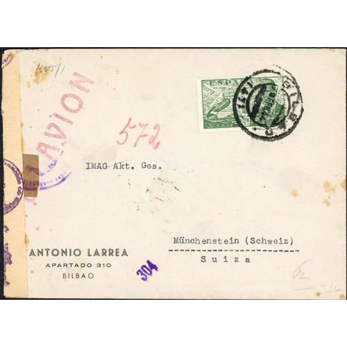 343 - ** EUROPE - WWII CENSORED & RETURNED MAIL: 1940-44 collection of mail, some censored, to and from va... 