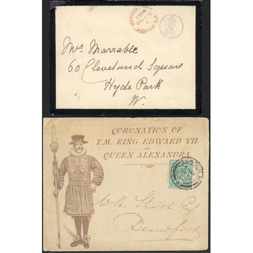 365 - MINISTERIAL & ROYALTY COVERS: Diverse range of items written up on album leaves inc.'1902 mourning e... 