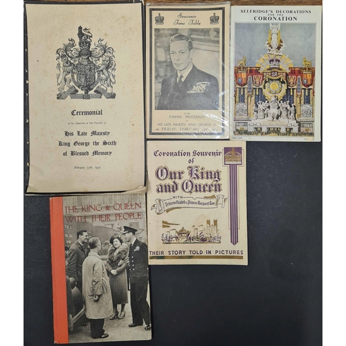 366 - KING GEORGE VI MEMORABILIA: Flat box with a collection of ephemera relating to 1937 Coronation, 1948... 