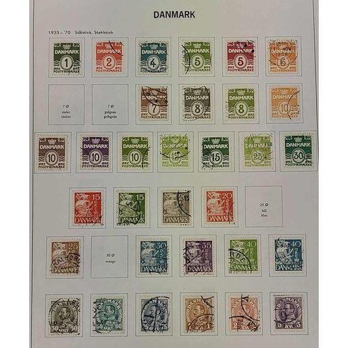 493 - DENMARK A GOOD TO FINE USED COLLECTION: 1851-1998 collection housed in an illustrated Davo album. 18... 