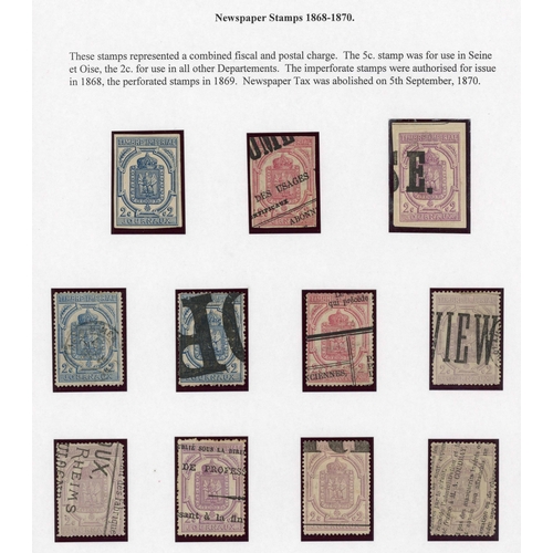 528 - TELEGRAPH STAMPS, ETC.: Telegraph stamps fu inc. imperf 25c, 1f & 2f plus perforated types to 2f; 18... 