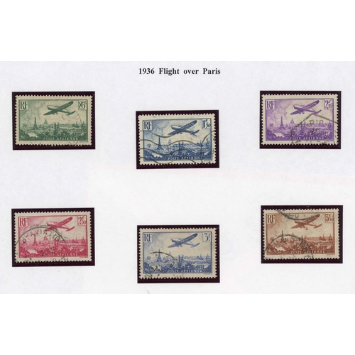 557 - AIRMAIL: c.1936-87 ranges of stamps (post-war issues apparently complete um) written up to tell the ... 