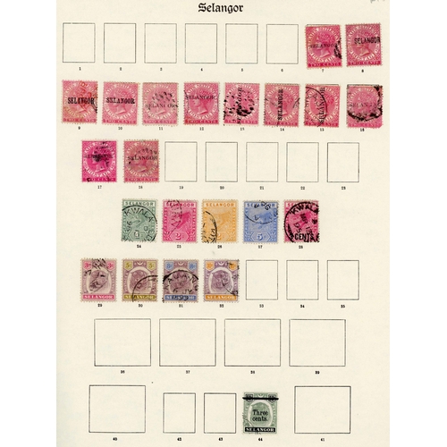 689 - SELANGOR, SUNGEI UJONG & TRENGGANU: QV-KGV fine used ranges on SG 