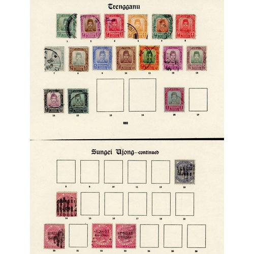 689 - SELANGOR, SUNGEI UJONG & TRENGGANU: QV-KGV fine used ranges on SG 