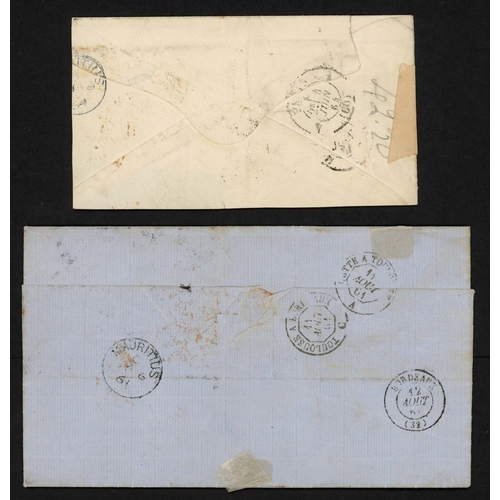 698 - UNDERPAID COVERS TO FRANCE WITH DIAMOND-SHAPED 