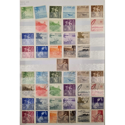 72 - ECUADOR: Early to modern, mint & used collection in 2 large stock books. Strength in early to mid-20... 