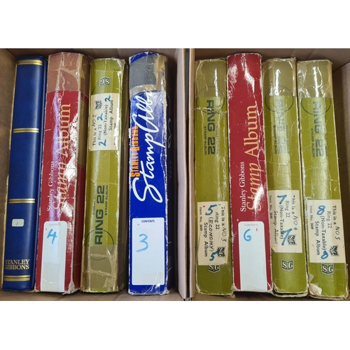 8 - A-Z WORLDWIDE COLLECTION - AUSTRALIA TO CHILE: Two cartons holding 8 binders with a large & well-ord... 