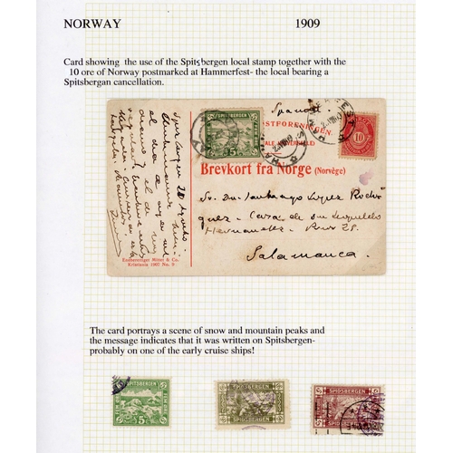 800 - 1870-1960 POSTAL HISTORY GROUP: Range of letters, postcards and envelopes written up on pages togeth... 