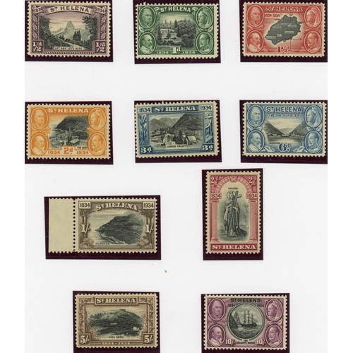 848 - 1934-35 KGV SELECTION inc. mint 1934 Centenary ½d to 10/- , 1935 Jubilee set, plus a single 1d with ... 