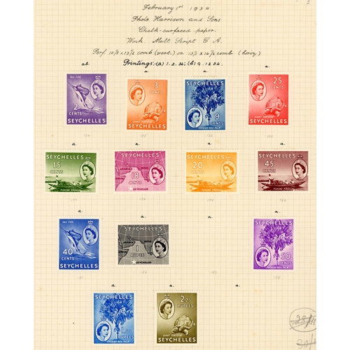 860 - BILL & REVENUE STAMPS: small mounted collection inc. mint 1897 Mauritius Bill stamp opt 'SEYCHELLES'... 