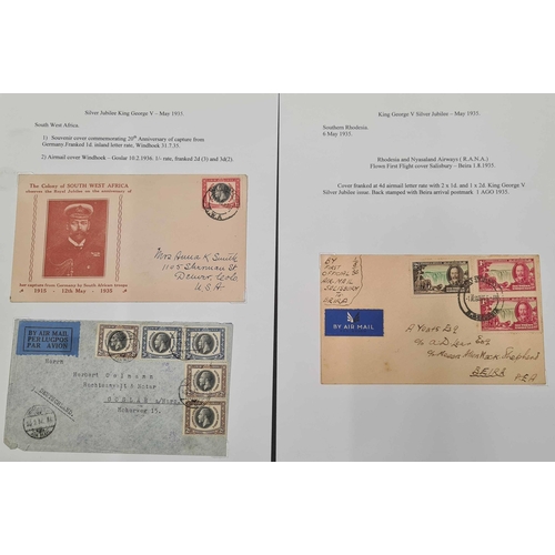 87 - 1935 JUBILEE - COVER COLLECTION:The collection of covers (96) inc. fifty two with complete one count... 