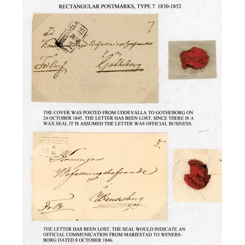 884 - 1831-1858 PRESTAMP POSTAL HISTORY COLLECTION: Selection of mainly covers with some entires. A clean ... 