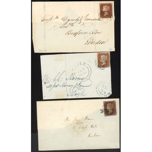 992 - 1841-44 SELECTION OF EXAMPLES WITH MX CANCELLATIONS ON COVERS inc. a good number of four margined ex... 