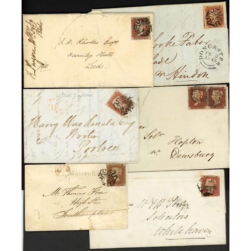 992 - 1841-44 SELECTION OF EXAMPLES WITH MX CANCELLATIONS ON COVERS inc. a good number of four margined ex... 