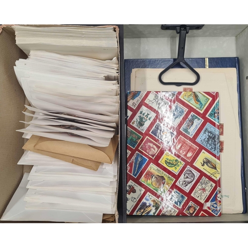 997 - ON & OFF PAPER ACCUMULATION: A shoebox containing a quantity of 1864-79  1d Red plates on & off pape... 