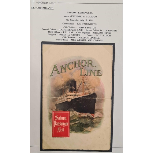 219 - ANCHOR LINE: 1887-1937 display collection (well written-up with lots of information) in two large bi... 