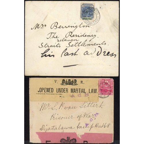 292 - BOER WAR - MAILS TO MALTA, MALAYA, POW, ETC.: 1899-1902 group with 1900 Ladysmith PC (faults) Caesar... 