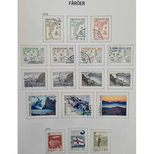 597 - 1925-98 COLLECTION WITH FAROE ISLANDS: Good to fine used collection in Davo illustrated album; Faroe... 