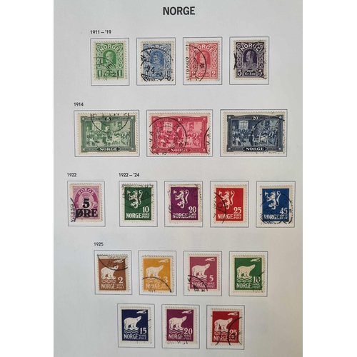 798 - NORWAY ALBUM 1855-c.1985: Good to fine used collection, in illustrated Davo album, up to c.1985 issu... 