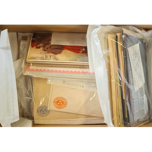 886 - POSTAL STATIONERY, STAMPS & PPCs: 1858-1980s range inc. postal stationery (c.170) good to fine, mint... 