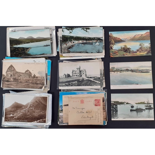 1285 - SCOTTISH ISLANDS PPCs - INNER HEBRIDES WITH SOME PMK INTEREST: Mainly 1900s - 1950s cards, both post... 