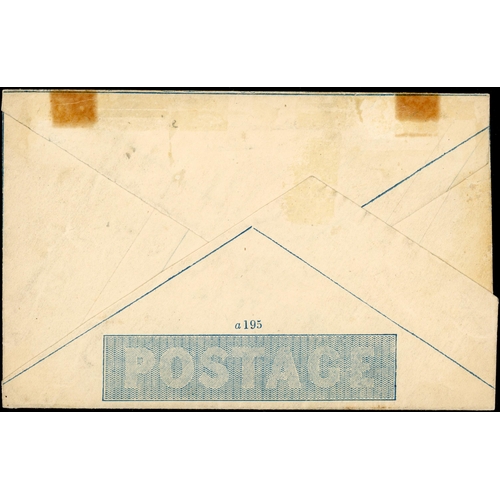 10 - 2d MULREADY ENVELOPE - VERY RARE UNPLACED STEREO: Stereo a195, an unused example of this unplaced st... 