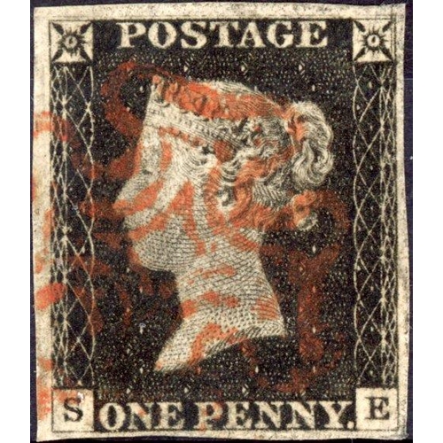 100 - PLATE 2 SE good margins and clearly cancelled with a red MX. Fine.