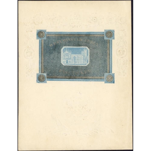 2 - CHARLES WHITING BI-COLOURED PRINTING - CORONATION PASS: 1821 King George IV 