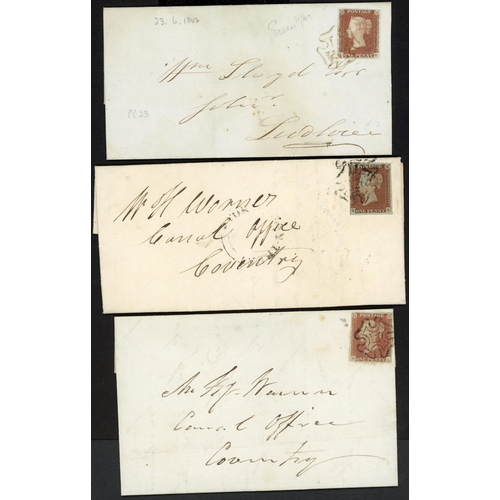 36 - 1840-44 THE SMALL SELECTION with an unplated 1840 1d TC with small part inscription cancelled with a... 