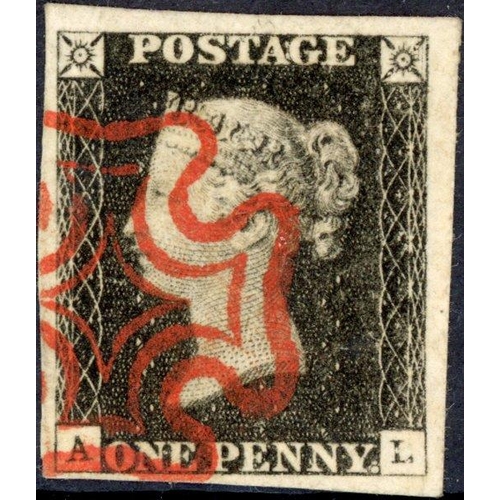 92 - PLATE 2 AL a wide margined example with crisp red MX cancellation.