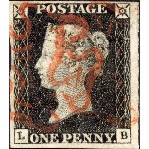 93 - PLATE 2 LB with red MX cancellation. Good margins on all sides. Fine.