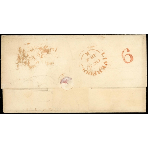 86 - PLATE 2 JJ INTENSE BLACK USED ON RAILWAY COVER: 27 Oct. 1840 E from Liverpool to Manchester tied by ... 