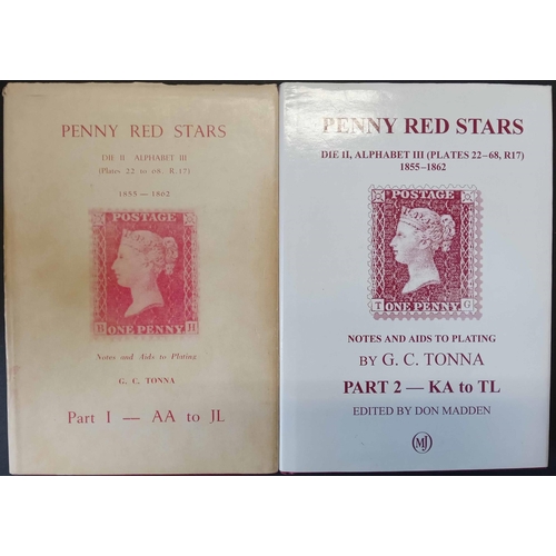 1230 - PENNY RED STARS DIE II, ALPHABET III, (PLATES 22-68, R17) 1855-1862 by Tonna. vol. 1 (1980), 245 pag... 