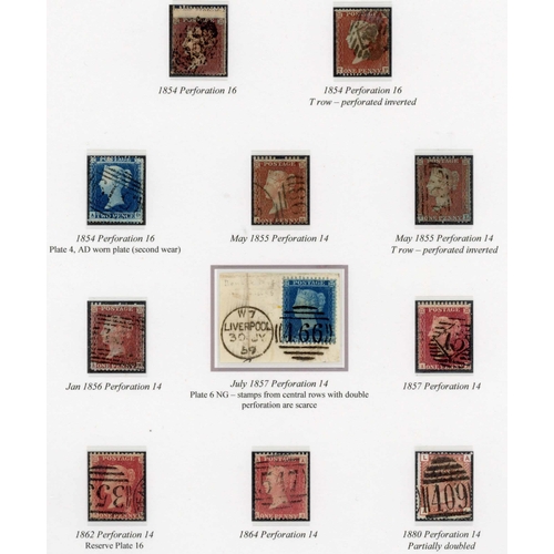 34 - 1854-79 PERFORATION VARIETIES inc. a good range of misplaced, double, broken pins and reperforated m... 